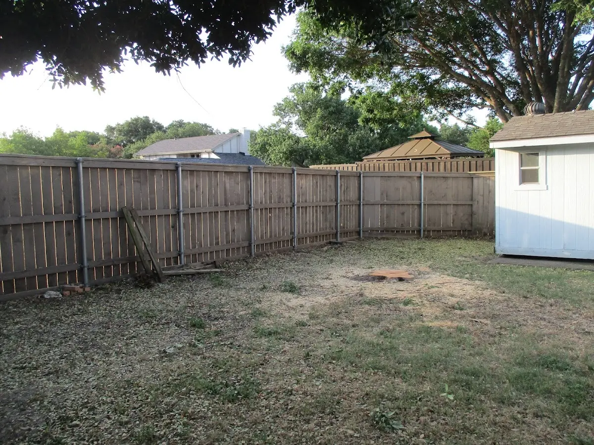 Cleared yard after professional tree removal in Glen Hope